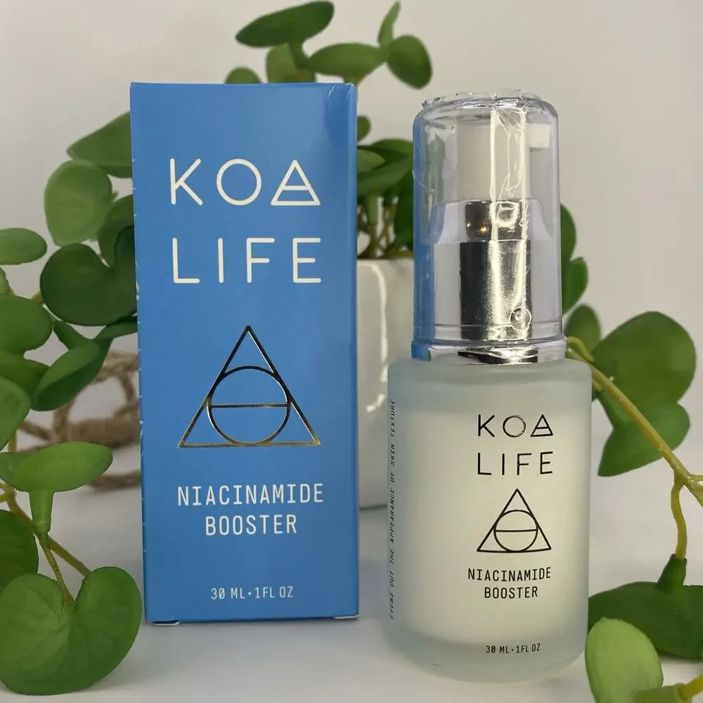 NIB KOA LIFE Niacinamide Booster 1 Oz Face Antiaging Hydration VeganCruelty Free